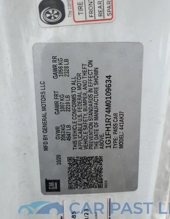 1G1FH1R74M0109634# 12