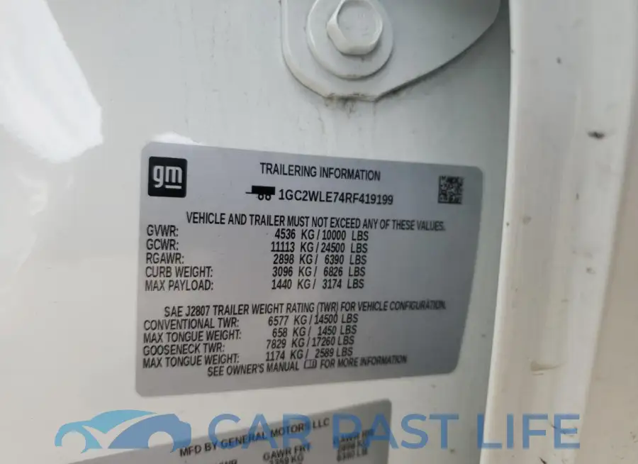1GC2WLE74RF419199# 12