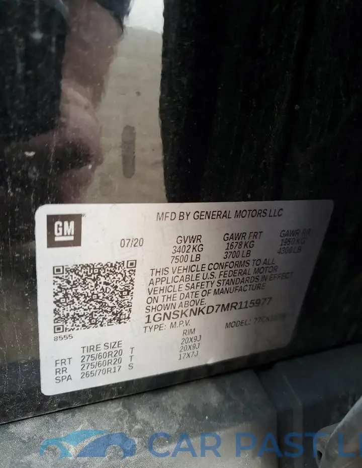 1GNSKNKD7MR115977# 13