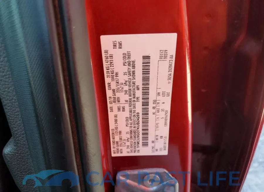 1FMCU9GD7KUB24269# 13