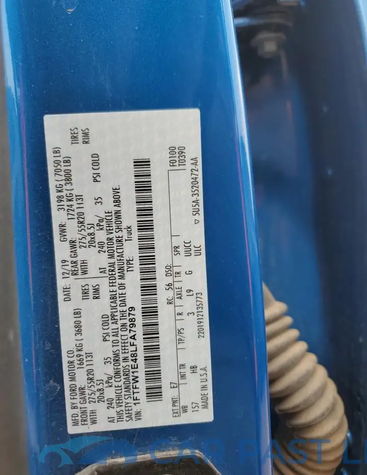 1FTFW1E48LFA79879# 12