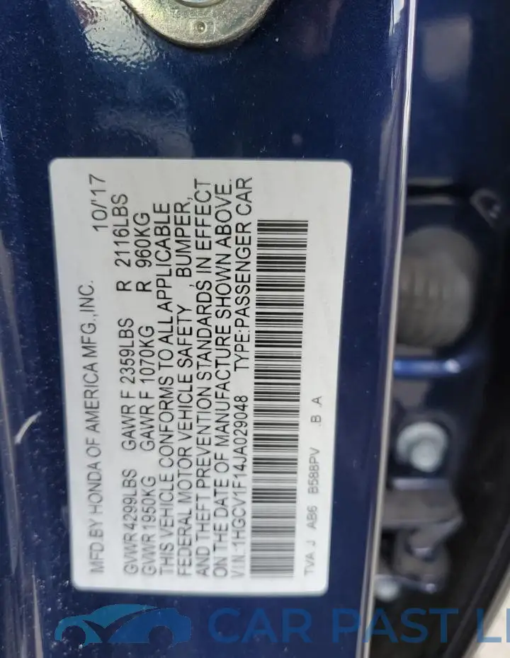 1HGCV1F14JA029048# 13