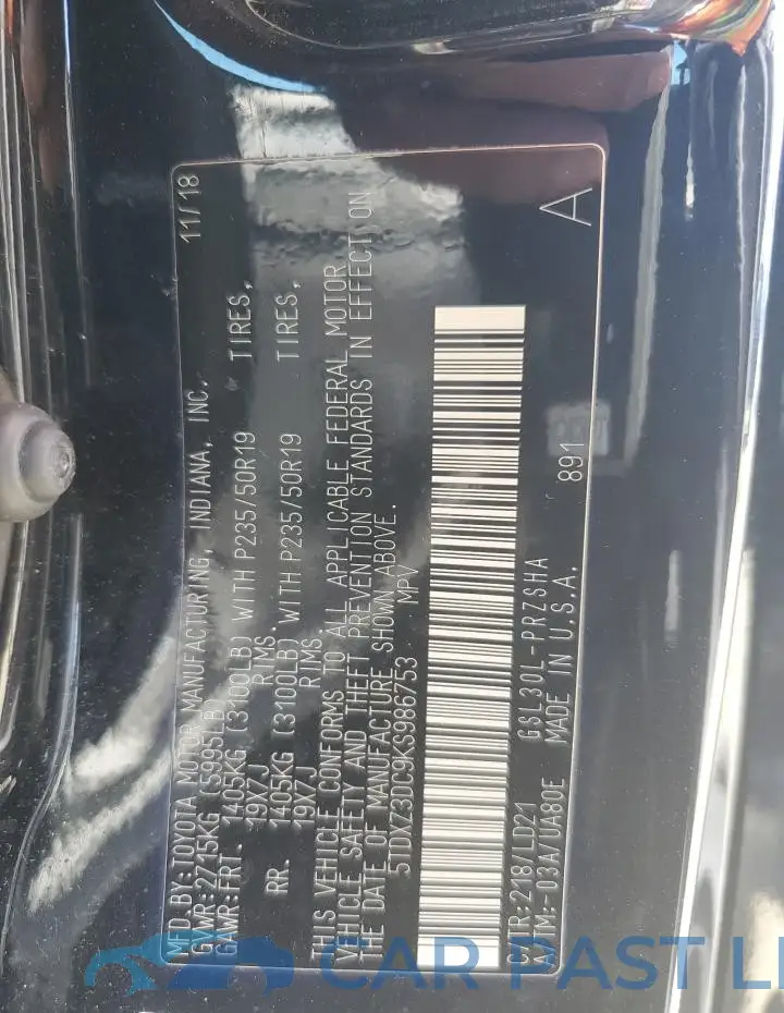 5TDXZ3DC9KS986753# 13