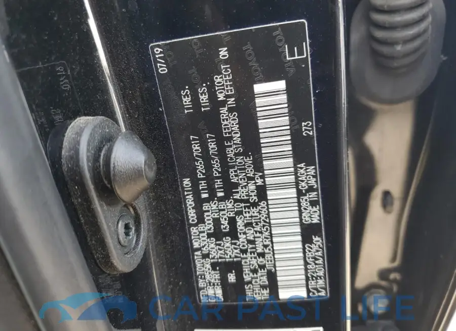 JTEBU5JR7K5729606# 13