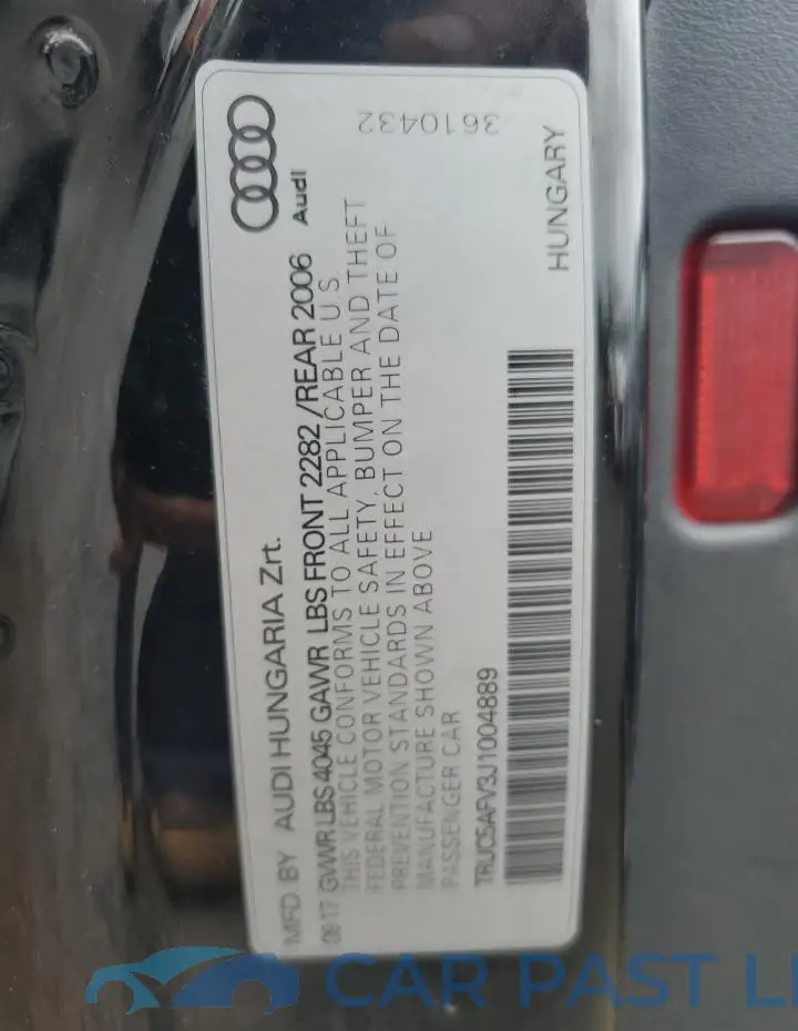 TRUC5AFV3J1004889# 12