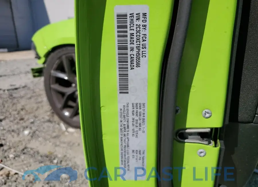 2C3CDXCT6PH505566# 12