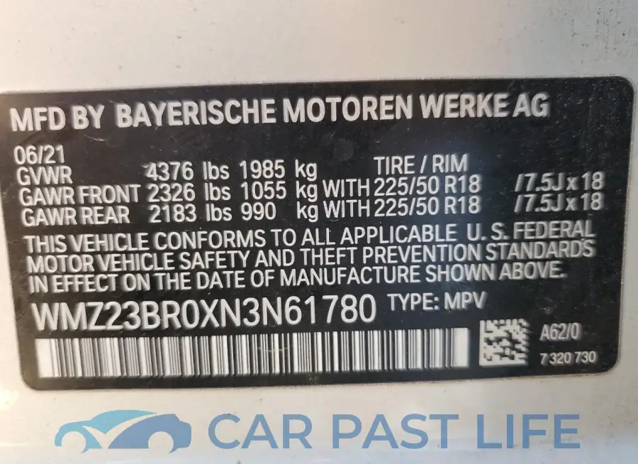 WMZ23BR0XN3N61780# 12