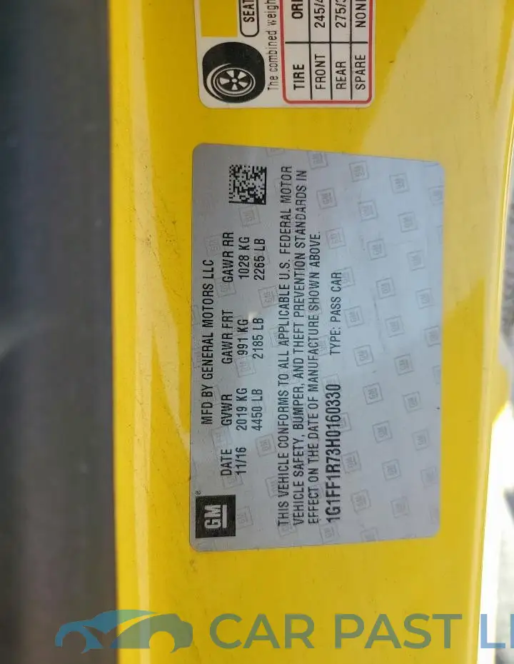 1G1FF1R73H0160330# 12
