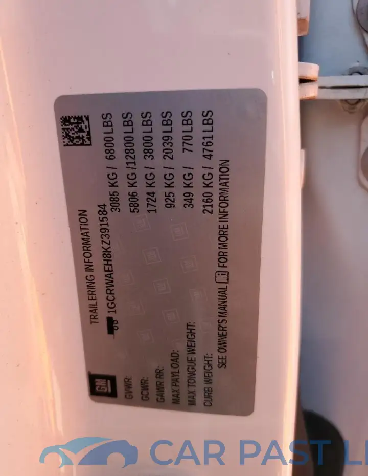 1GCRWAEH8KZ391584# 12