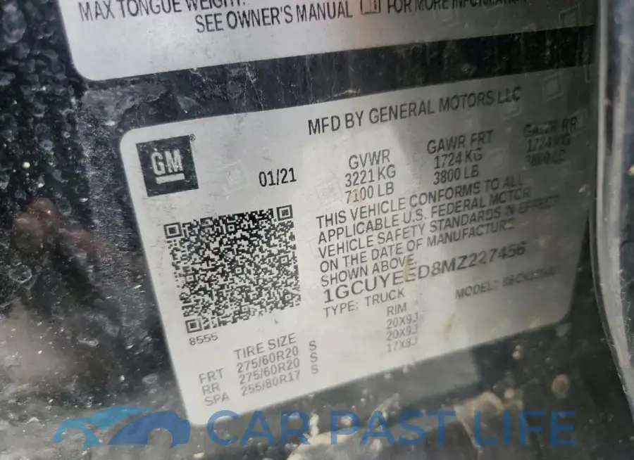 1GCUYEED8MZ227456# 12