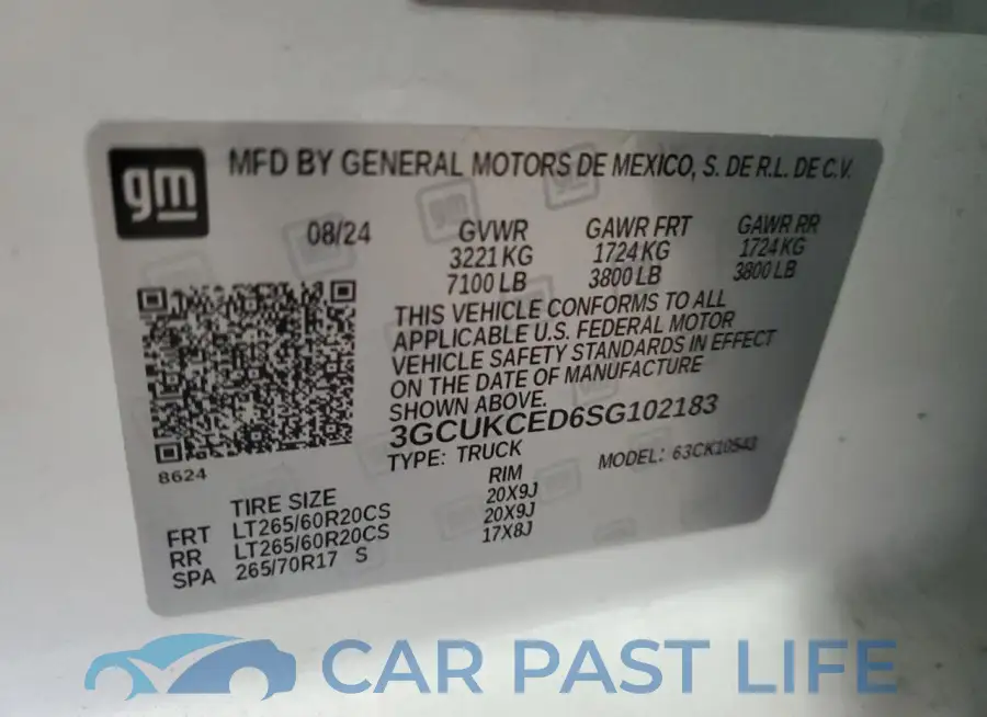 3GCUKCED6SG102183# 12