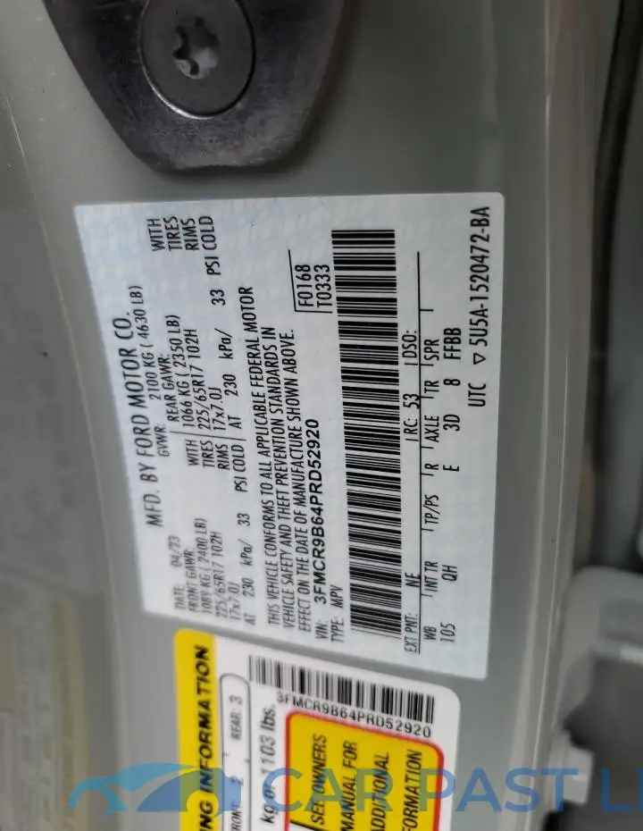 3FMCR9B64PRD52920# 13
