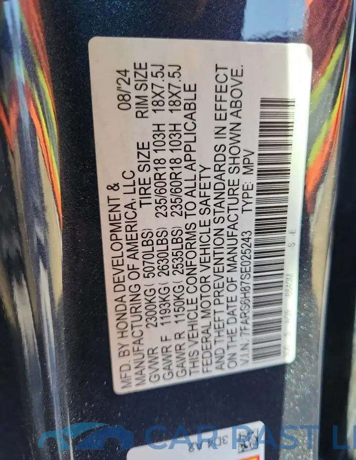 7FARS6H87SE025243# 13