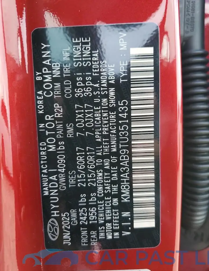 KM8HA3AB9TU351435# 14