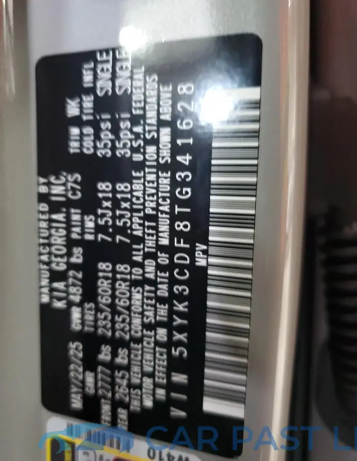 5XYK3CDF8TG341628# 13