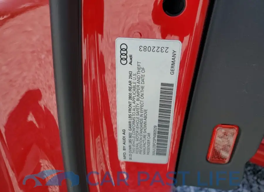 WAUU2BF23PN083529# 12