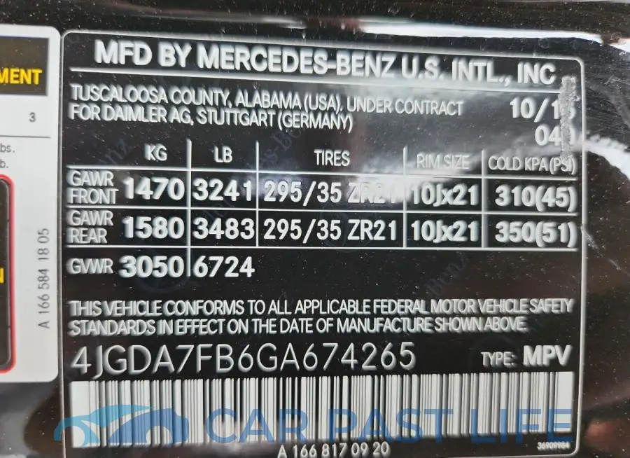 4JGDA7FB6GA674265# 14