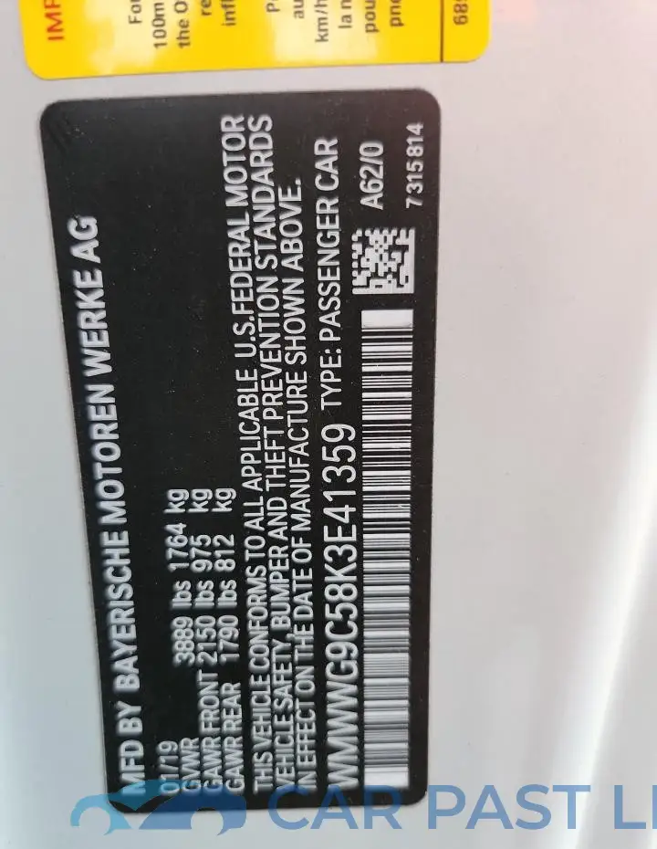WMWWG9C58K3E41359# 12