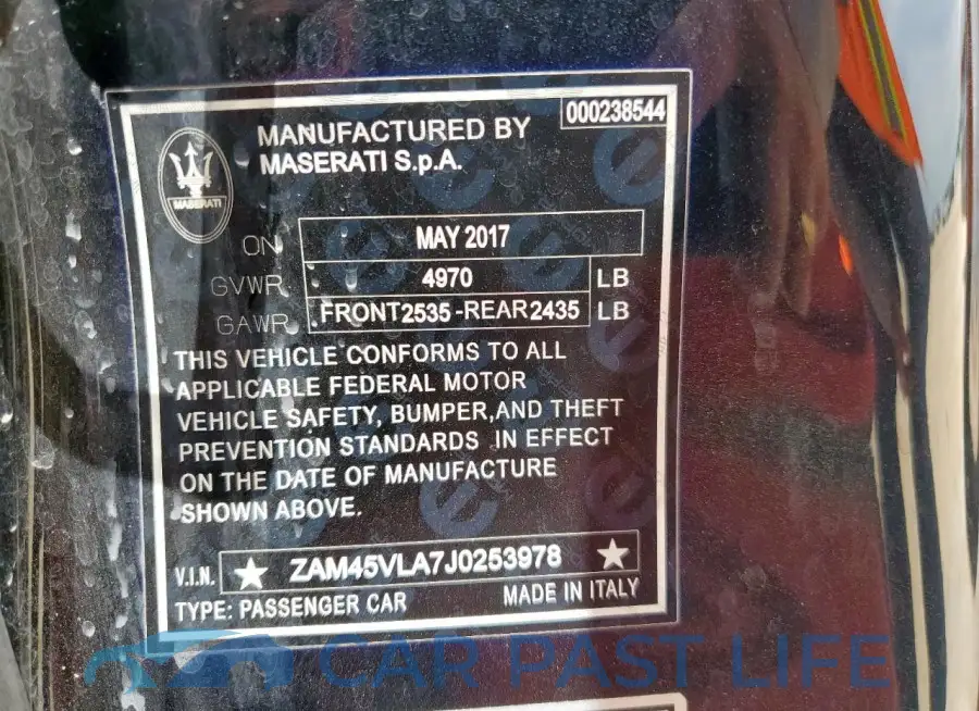 ZAM45VLA7J0253978# 12