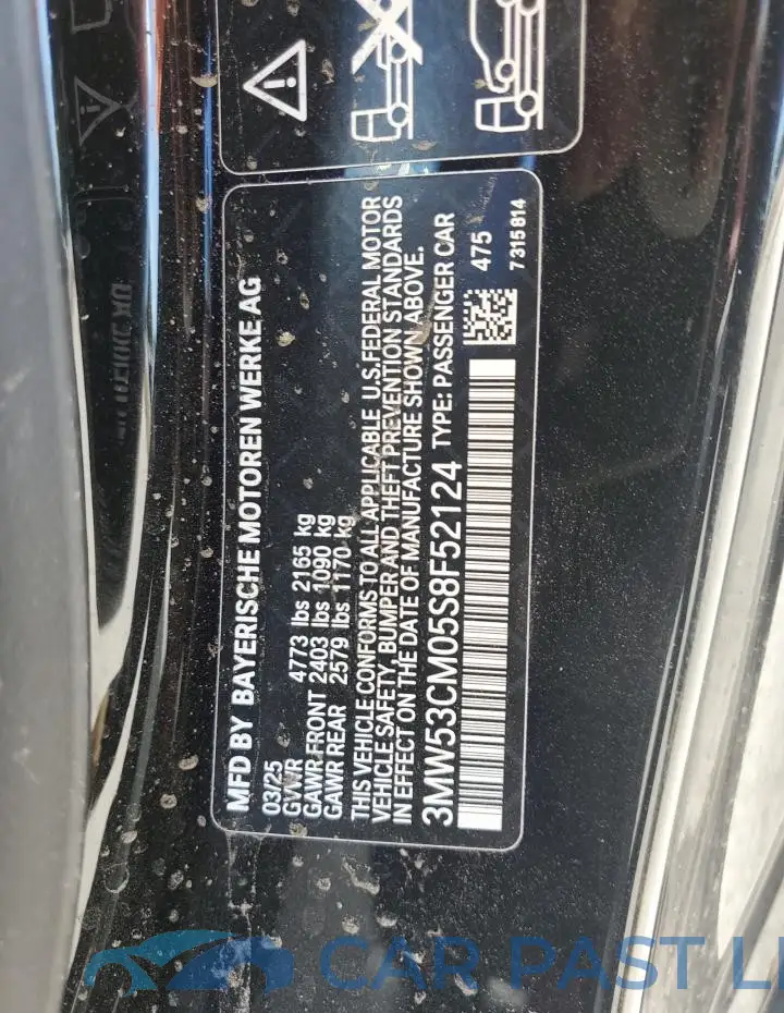 3MW53CM05S8F52124# 12