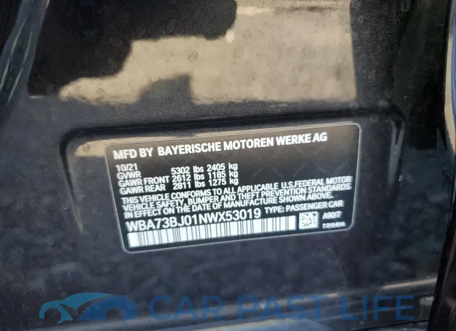 WBA73BJ01NWX53019# 12