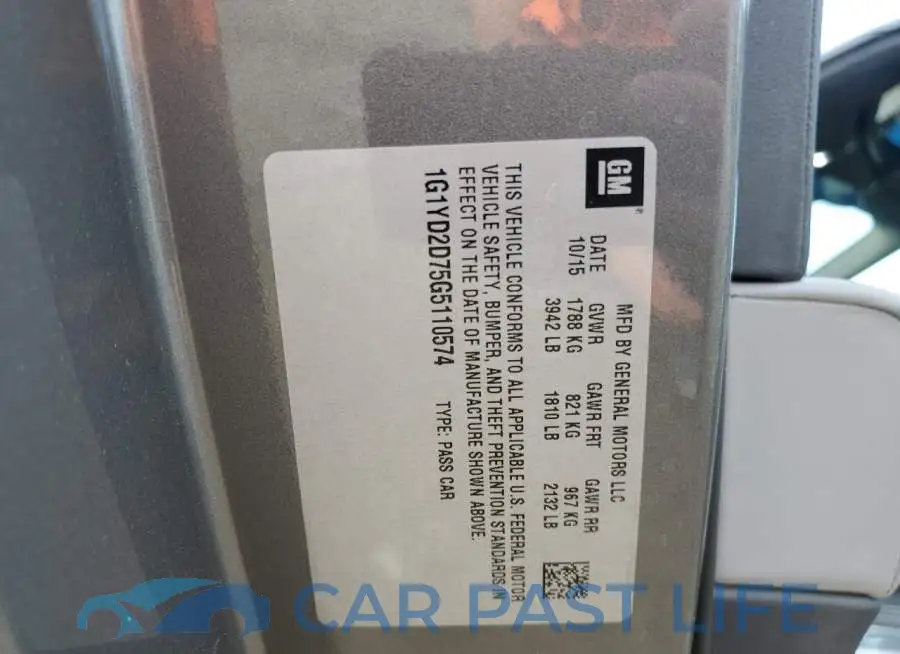 1G1YD2D75G5110574# 12