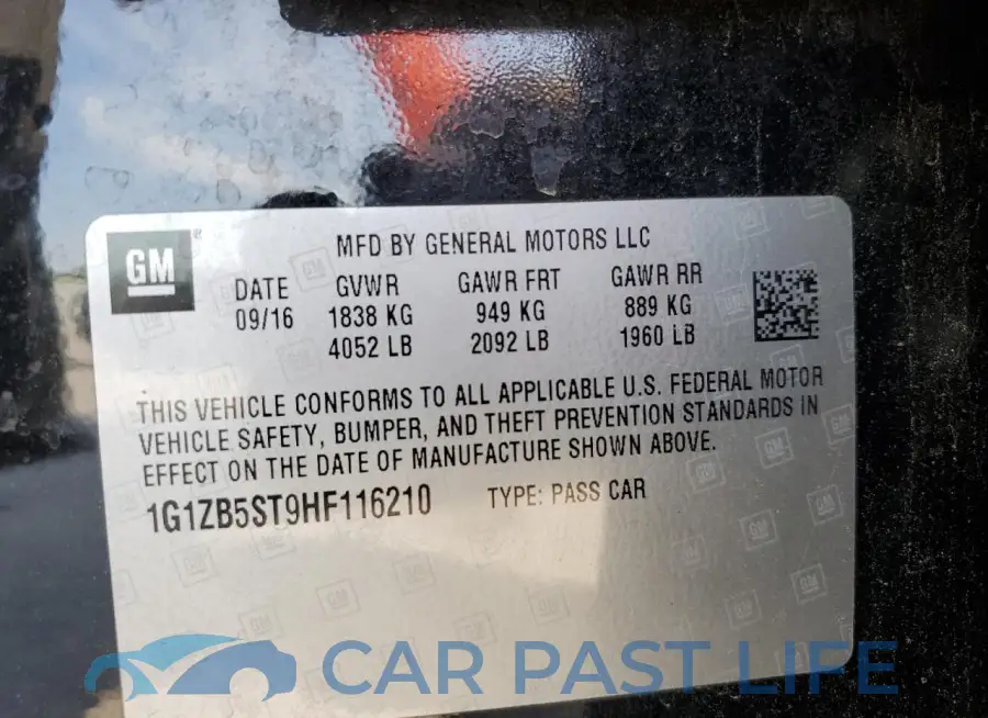1G1ZB5ST9HF116210# 12