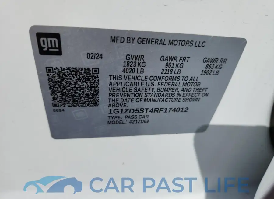 1G1ZD5ST4RF174012# 13
