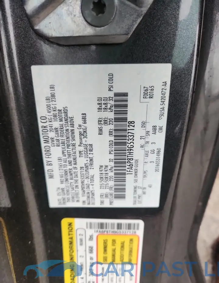 1FA6P8TH9G5337128# 12