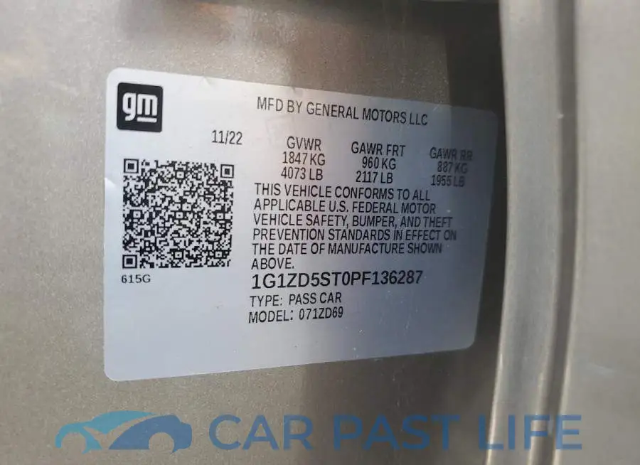 1G1ZD5ST0PF136287# 12