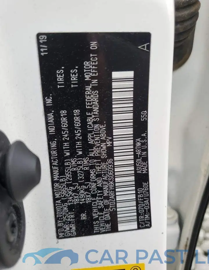 5TDZARFH6KS060936# 12