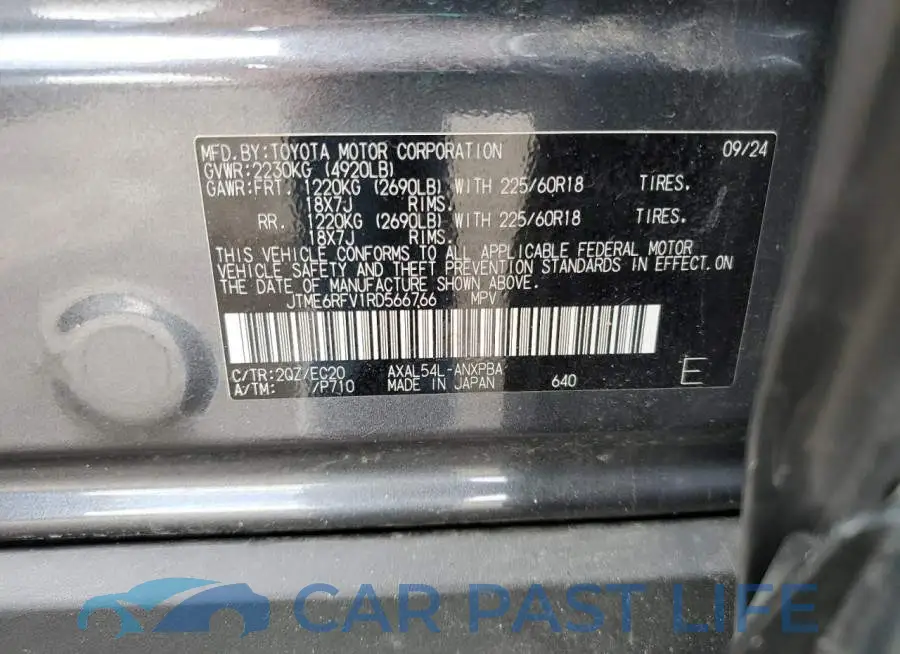 JTME6RFV1RD566766# 13