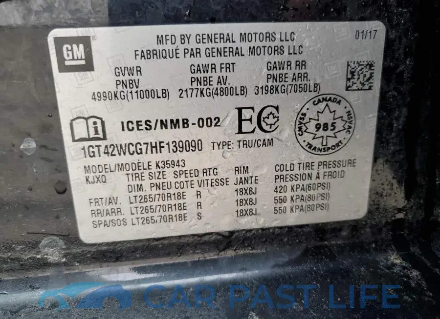 1GT42WCG7HF139090# 12