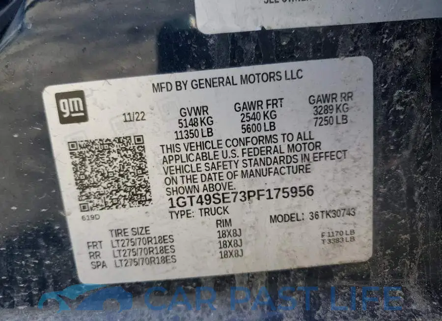 1GT49SE73PF175956# 13