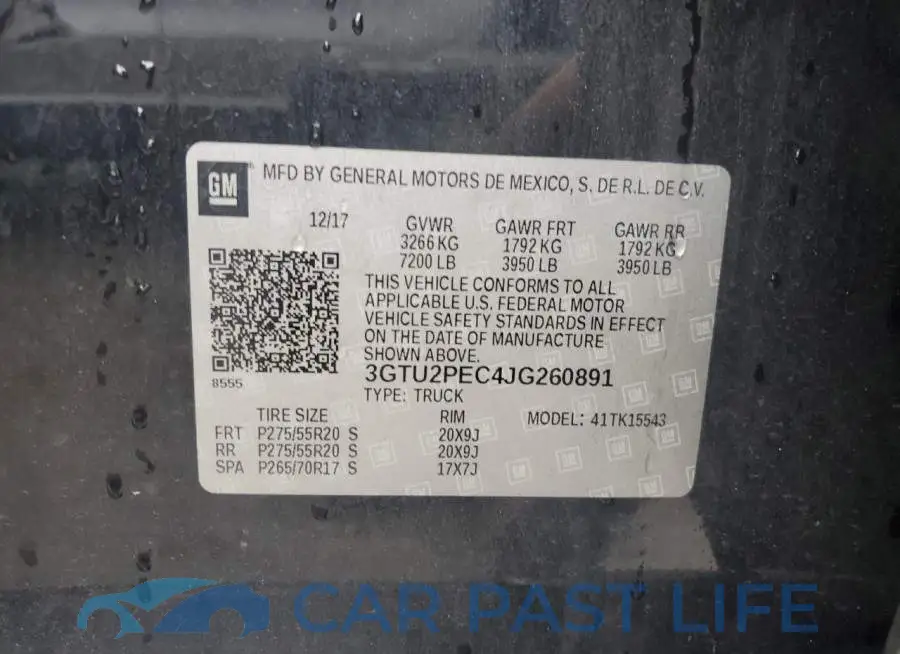 3GTU2PEC4JG260891# 12