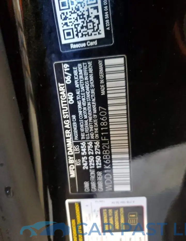 WDD1K6BB2LF118607# 13