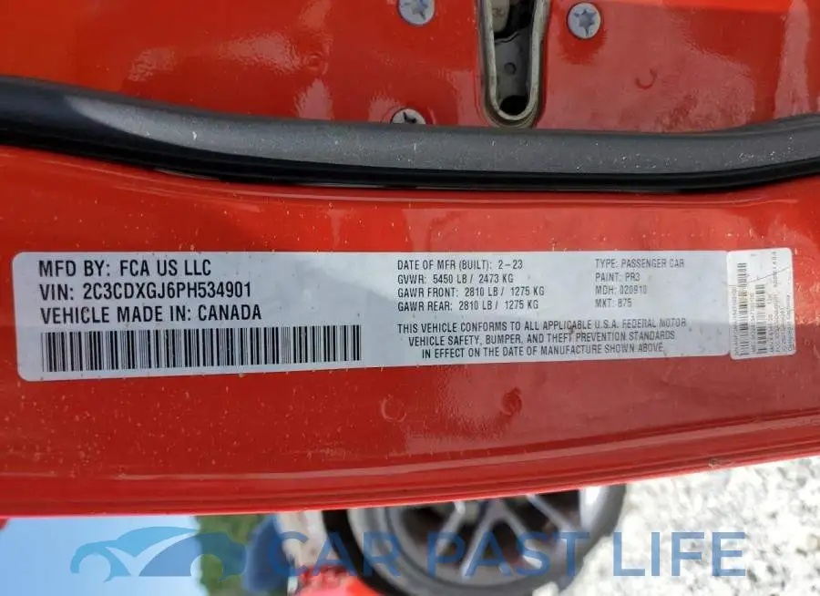 2C3CDXGJ6PH534901# 13
