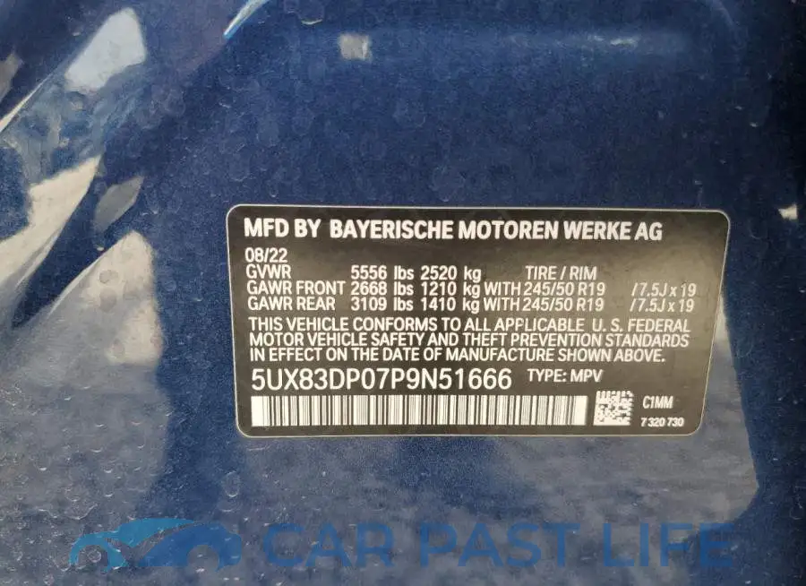 5UX83DP07P9N51666# 13
