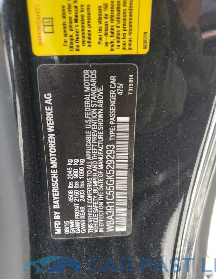 WBA3R1C55GK529293# 12