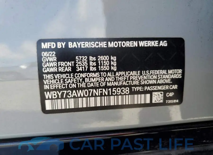WBY73AW07NFN15938# 13