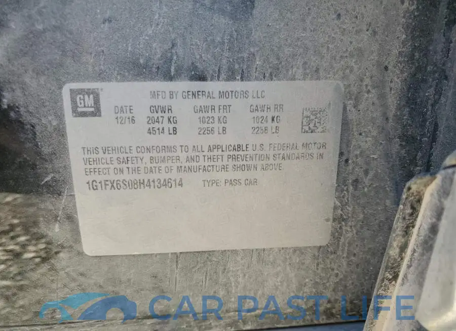 1G1FX6S08H4134614# 12