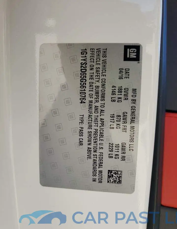 1G1YS2D65G5610764# 12