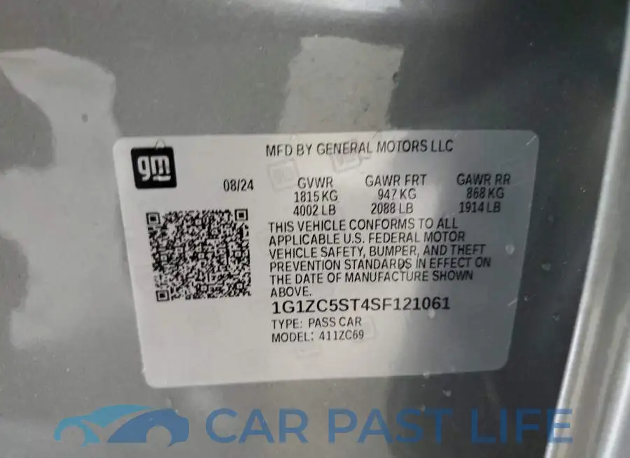 1G1ZC5ST4SF121061# 12