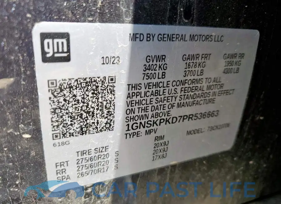 1GNSKPKD7PR536663# 14