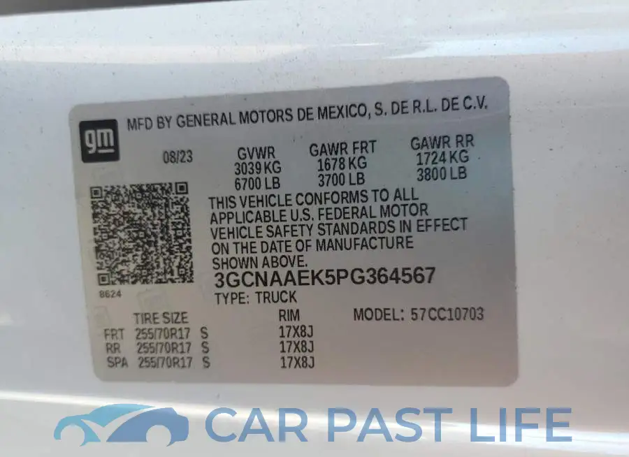 3GCNAAEK5PG364567# 12
