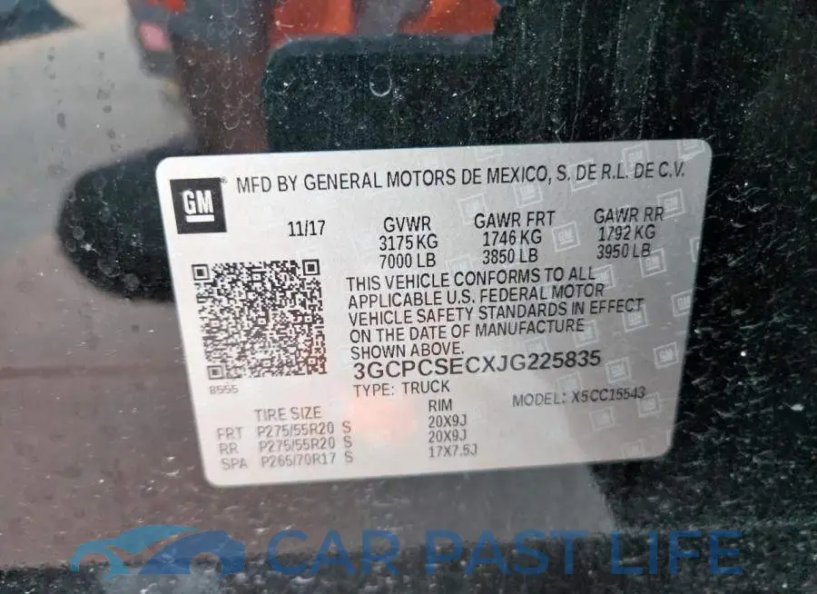 3GCPCSECXJG225835# 12