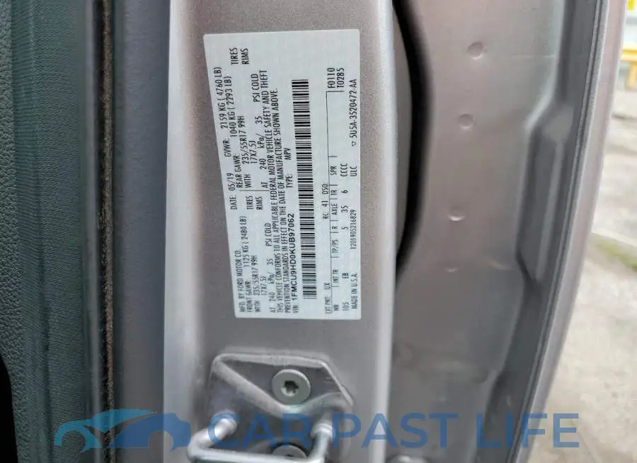 1FMCU9HD0KUB97062# 13