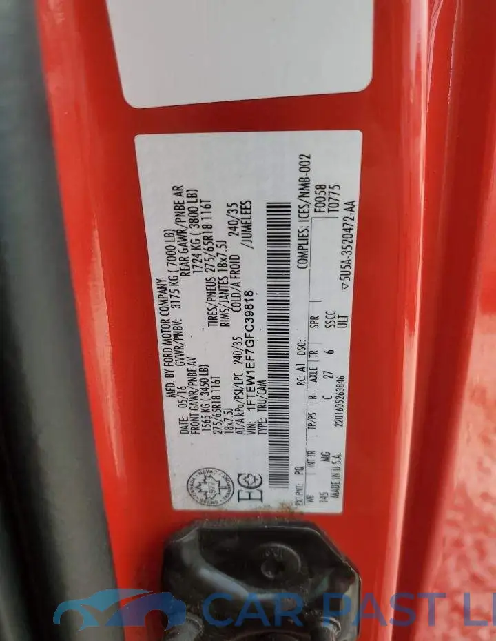 1FTEW1EF7GFC39818# 12