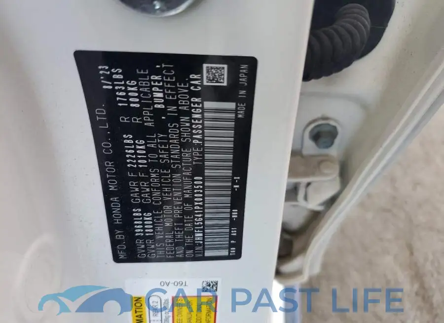 JHMFL5G41PX003500# 12