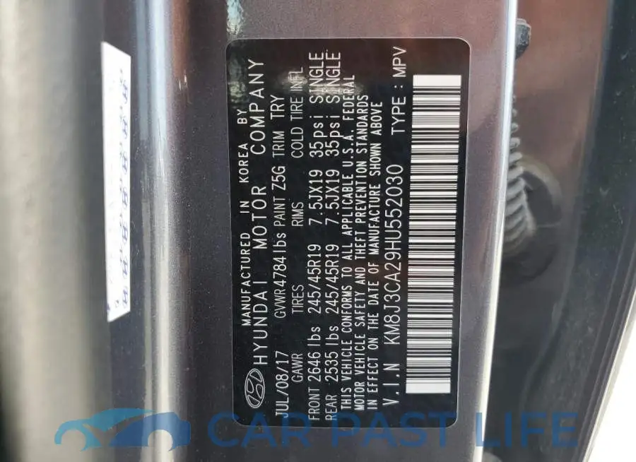KM8J3CA29HU552030# 13